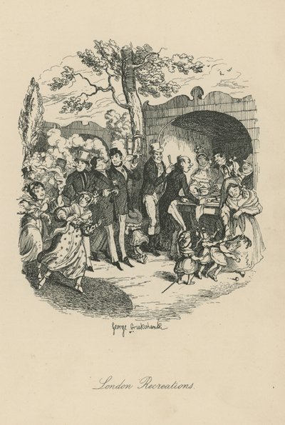 Recreaties in Londen door George Cruikshank